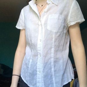 Lacey white button-down.